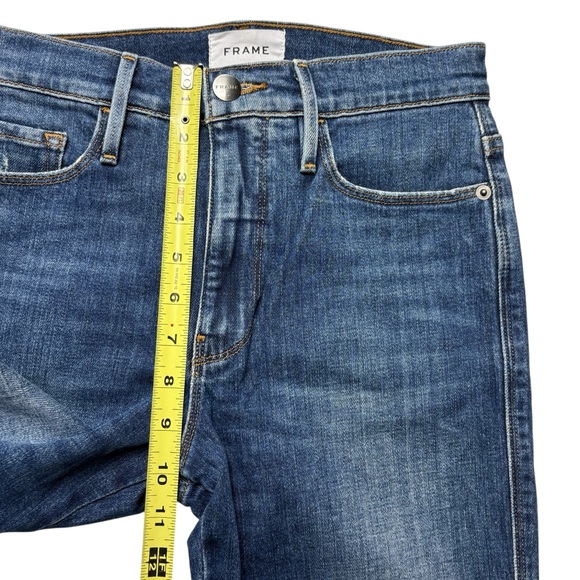FRAME Jeans Size 25 Le Pixie Sylvie Slender Straight Denim Teigan Ave Wash - Picture 7 of 12